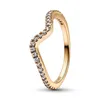 Pandora Ring Größe 52, Wellenring mit funkelnden Details, Produktbild-Vorschau 1