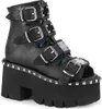ASHES-70 Damen Booties von DemoniaCult, Schwarz  , EU 36, Produktbild-Vorschau 1