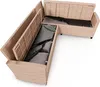 An L-shaped outdoor lounge sofa with its storage compartments open, revealing cushions and covers inside. Náhľad obrázku produktu