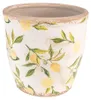 Clayre & Eef Blumentopf Ø 17x16 cm Gelb Keramik Zitrone Produktbild-Vorschau 1