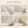 Vorhänge Leinenoptik Creme Halbtransparent Vorhang Voile Produktbild-Vorschau 4