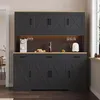 Armoire haute Flieks avec rangement multi-étagères, 2 Voir les images du produit 4