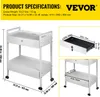 VEVOR Carrello da laboratorio, Carrello multiuso a 2 piani Anteprima dell’immagine prodotto 7