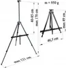 Aluminium Staffelei Schwarz höhenverstellbar 55–170cm mit Produktbild-Vorschau 15