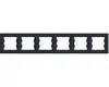 A horizontal frame with six openings for electrical outlets or switches. Anteprima dell’immagine prodotto