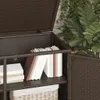 vidaXL Záhradná skrinka hnedá 110x55x60,5 cm polyratan Náhľad obrázku produktu 5