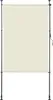 A cream-colored vertical awning or screen is shown suspended between two dark poles, with a hand crank visible on the right pole. Anteprima dell’immagine prodotto