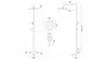 Technical drawing with dimensions of a shower set. Produktbild-Vorschau