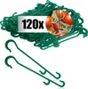 com-four® 120x Rispenhaken, Tomatenhaken, Pflanzenklemmen Produktbild-Vorschau 1