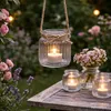 Windlicht Glas gerillt 8x9cm 4er Set klar/transparent Produktbild-Vorschau 6