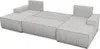 A modular U-shaped sofa with a striped fabric pattern, shown against a white background. Anteprima dell’immagine prodotto