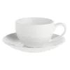 A white ceramic teacup and saucer on a white background. Anteprima dell’immagine prodotto