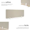 Cloison de bureau Noisy avec coins arrondis - 160 x 40 cm, Voir les images du produit 4