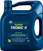 A blue plastic jug of motor oil with product information and branding. Produktbild-Vorschau