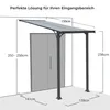 Haustürvordach Vordach Aluminium Polycarbonat Überdachung Produktbild-Vorschau 3