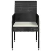vidaXL Gartenstühle mit Kissen 4 Stk. Poly Rattan Schwarz - Produktbild-Vorschau 6