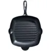 A top-down view of a black cast iron grill pan against a white background. Produktbild-Vorschau