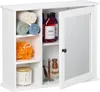 Relaxdays spiegelkast, wit, 5 vakken, wit-zwart Productafbeelding-voorbeeld 1