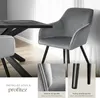 Chaise MARILYN Effet Velours Style Scandinave - gris/noir, Voir les images du produit 4