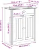 vidaXL Waschbeckenunterschrank BODO Weiß und Braun 70x35x80 Produktbild-Vorschau 7