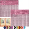 Fadenvorhang 2er Pack Rosa 90x240 cm – Polyester Produktbild-Vorschau 3