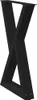 vidaXL Gambe del tavolo da pranzo 2 pezzi nero 50x(72-73,3) Anteprima dell’immagine prodotto 3