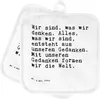 Mr. & Mrs. Panda Topflappen Wir sind, was wir... - Weiß - Produktbild-Vorschau 1