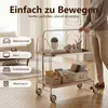 2-stöckiger Servierwagen Edelstahl 68×40×80 cm – klappbar Produktbild-Vorschau 5