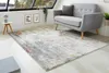 Kurzflorteppich 160 x 230 cm Beige-Blau modern abstraktes Produktbild-Vorschau 2