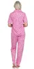 Damen Pyjama kurzarm Schlafanzug Pyjama-Set;  Pink L/40 Produktbild-Vorschau 4