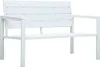 vidaXL Zahradní lavička 120 cm HDPE bílá dřevěná optika Náhled obrázku produktu 6