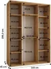 A diagram of a wardrobe with dimensions indicated by text and arrows. Produktbild-Vorschau