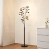 Lucande Stehleuchte Evory, 160 cm, 3-flg., schwarz/gold, G9 Produktbild-Vorschau 2