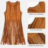 Hippie-Kleidung, Damen-Fransen, ärmelloses Hippie-Kostüm, Produktbild-Vorschau 3