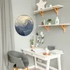 Design Stahlmagnettafel Schwarz Rund 47cm Alpen im Produktbild-Vorschau 2