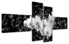 Visario Canvas Orchidee Zwart Wit 160x70 cm – 4 delen, Productafbeelding-voorbeeld 1