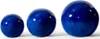 Three blue ceramic spheres of varying sizes are arranged in a line against a white background. Produktbild-Vorschau