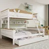A children's bunk bed with shelves and drawers in a bedroom setting. Náhľad obrázku produktu