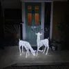 Rentier Hirsch 1,2m Reh 61cm Kitz Familie LED Beleuchtung Produktbild-Vorschau 9