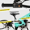 A collage of close-up shots of an electric bicycle, highlighting its features. Produktbild-Vorschau