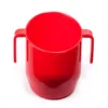 A red baby cup with two handles is shown against a white background. Anteprima dell’immagine prodotto