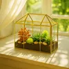 Terrarium roślinne Relaxdays, szkło i miedź, wymiary: Podgląd zdjęcia produktu 2