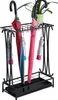 Umbrella Storage Rack Iron with Drip Tray 10 Holes 8 Hooks Náhled obrázku produktu 4