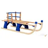 vidaXL Klappschlitten mit Rückenlehne Holz 119 cm Blau Produktbild-Vorschau 1