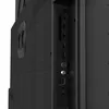 A close-up view of the ports and connections on the back of a black electronic device, likely a television. Produktbild-Vorschau