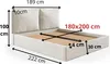 Sofello Polsterbett  180x200 Metall-Lattenrost beige Velour Produktbild-Vorschau 7