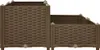 A brown, woven-textured raised garden bed with two tiers, shown against a white background. Náhled obrázku produktu