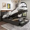 Merax Polsterbett 140x200cm mit Bettkasten und LED, Produktbild-Vorschau 2