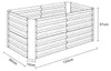VCM Metall Hochbeet 120x60x57 cm – Rechteckiger Produktbild-Vorschau 5
