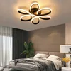 60W Modern Schwarz LED Deckenlampe in Blumenförmiges Produktbild-Vorschau 2